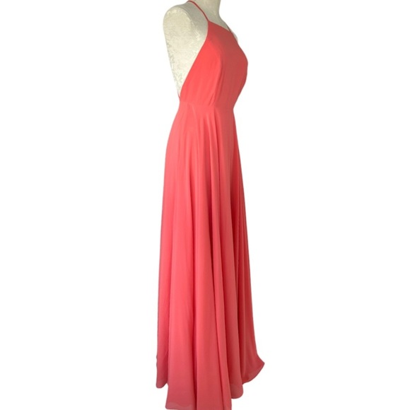 Lulu’s Mythical Kind of Love Coral Pink Maxi Dress Size Small - Picture 8 of 14